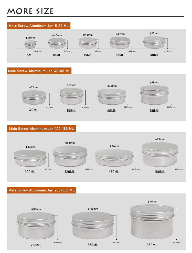 60ml Aluminum Jars