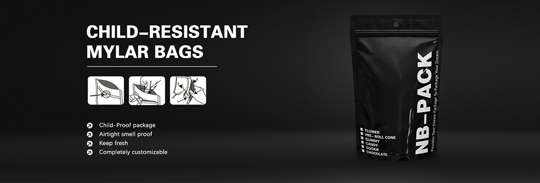 Pinch and Pull Child Resistant Mylar Bags