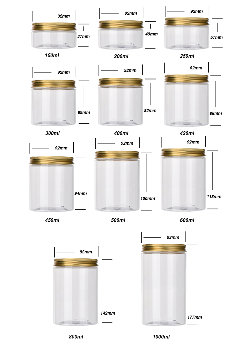 200ml Plastic PE Child Proof Jar