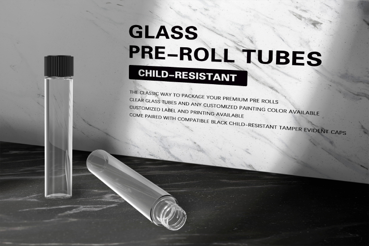 120mm Child Resistant Glass Tube