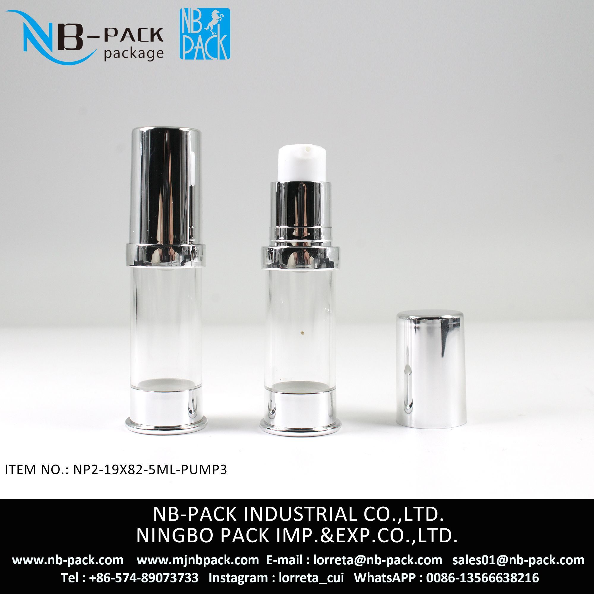 5ml Plastic Airless Bottle