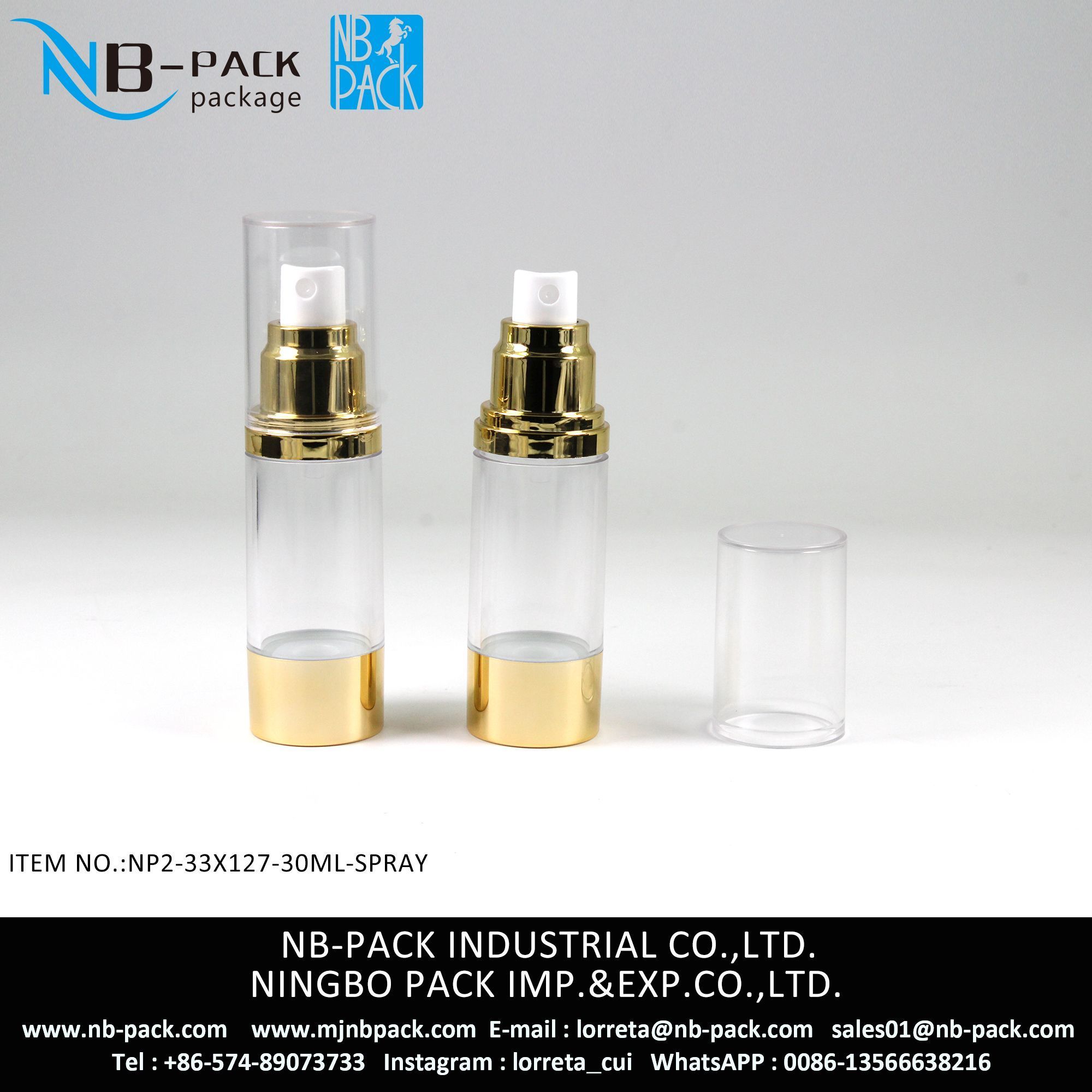 30ml Plastic Airless Sprayer Bottle