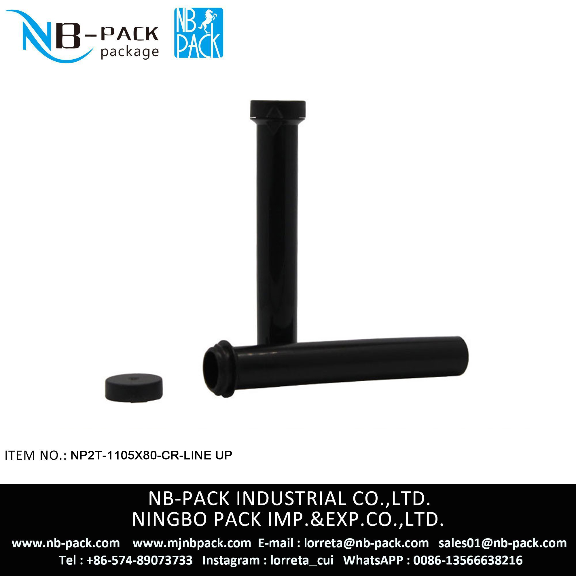 80mm Child Resistant Line Up Pre Roll Tube