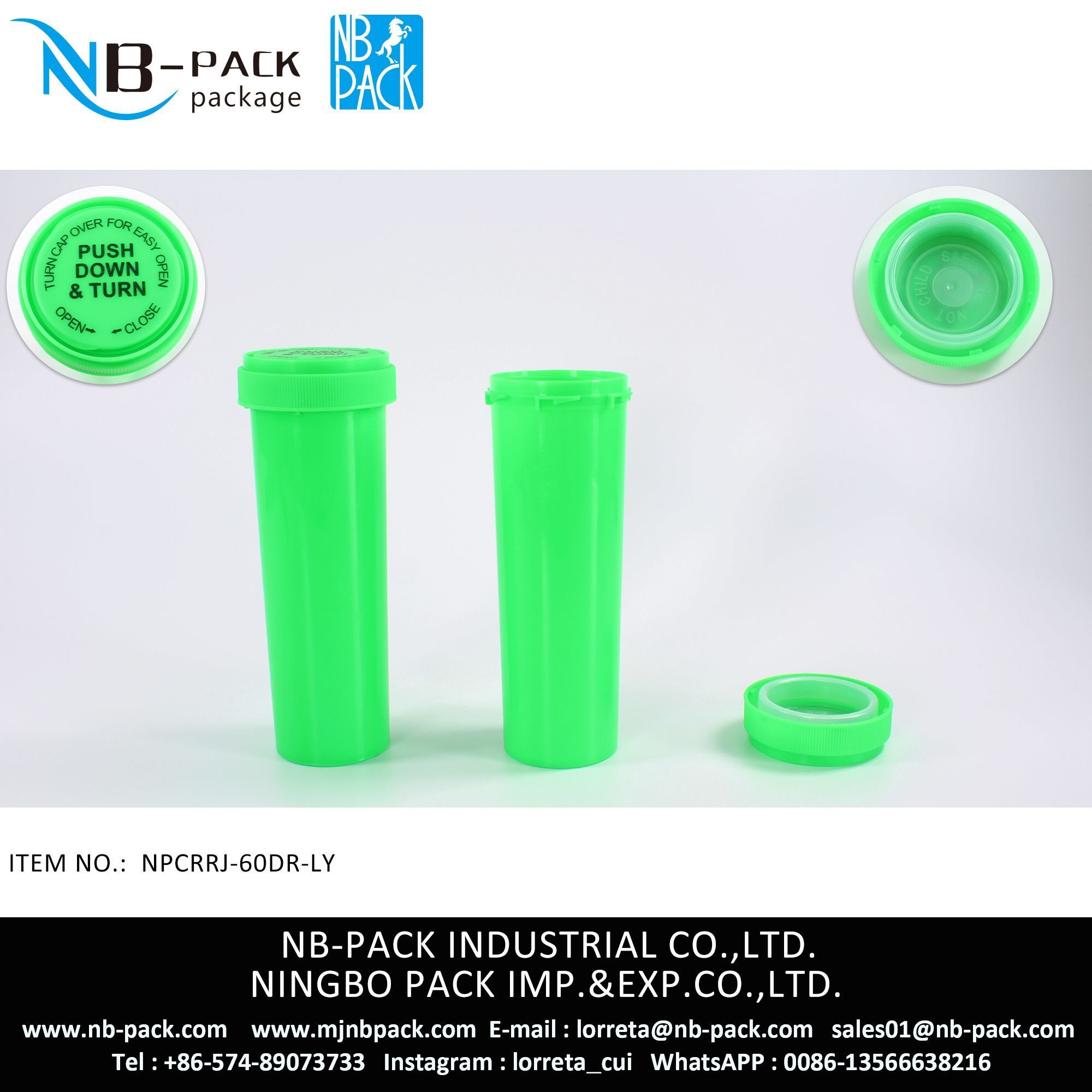 60DR Plastic Reversible Cap Vial