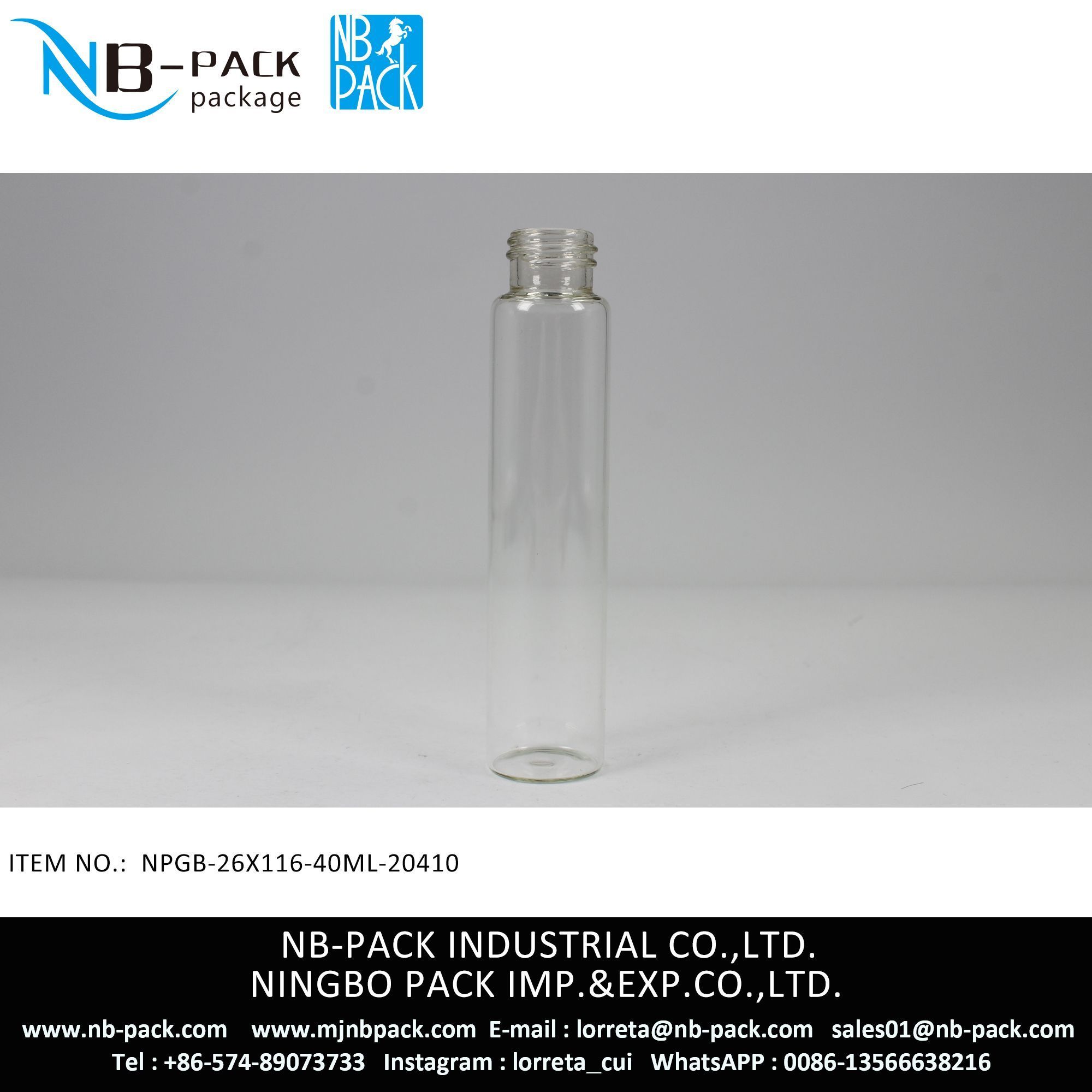 116mm Child Resistant Glass Tube