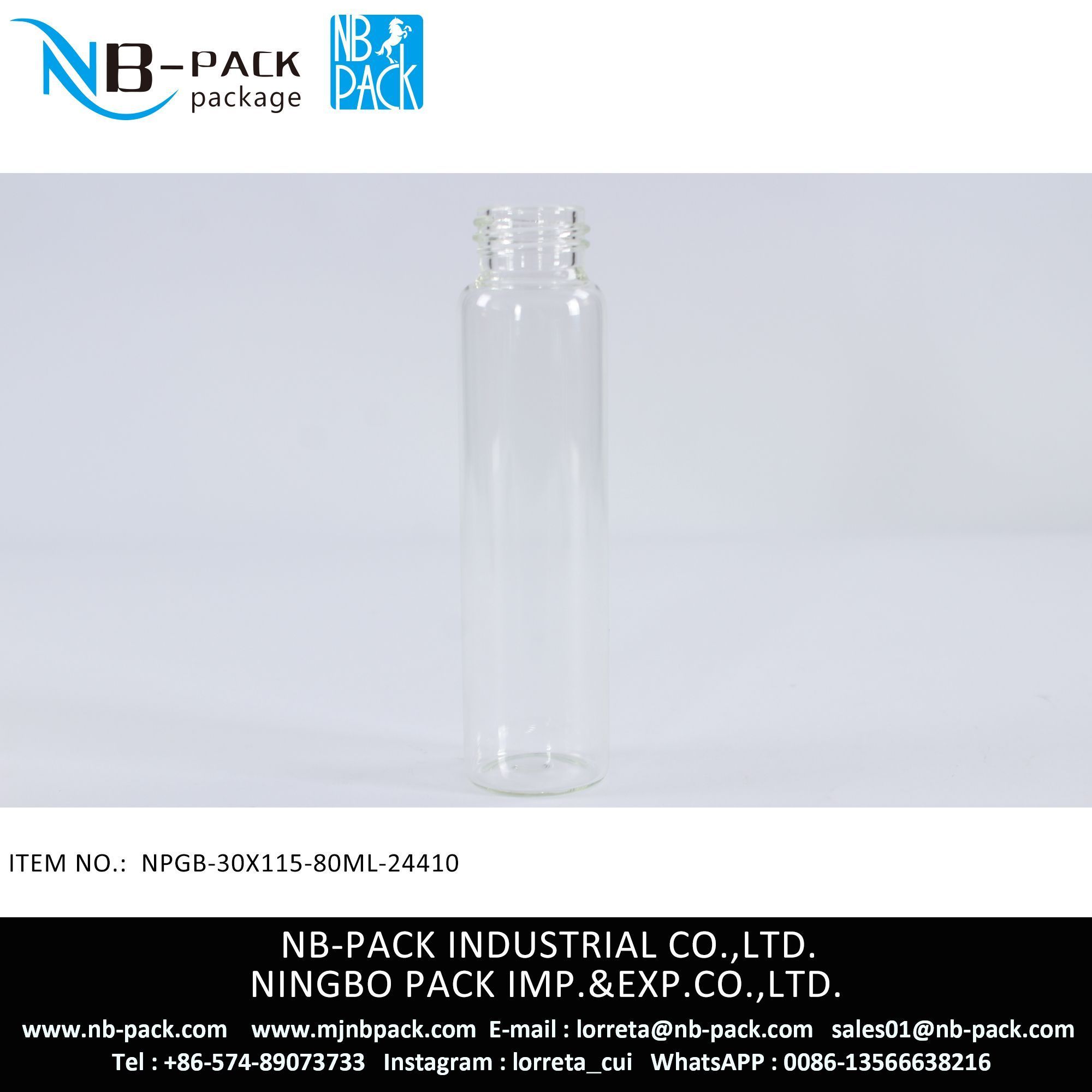 115mm Child Resistant Glass Tube