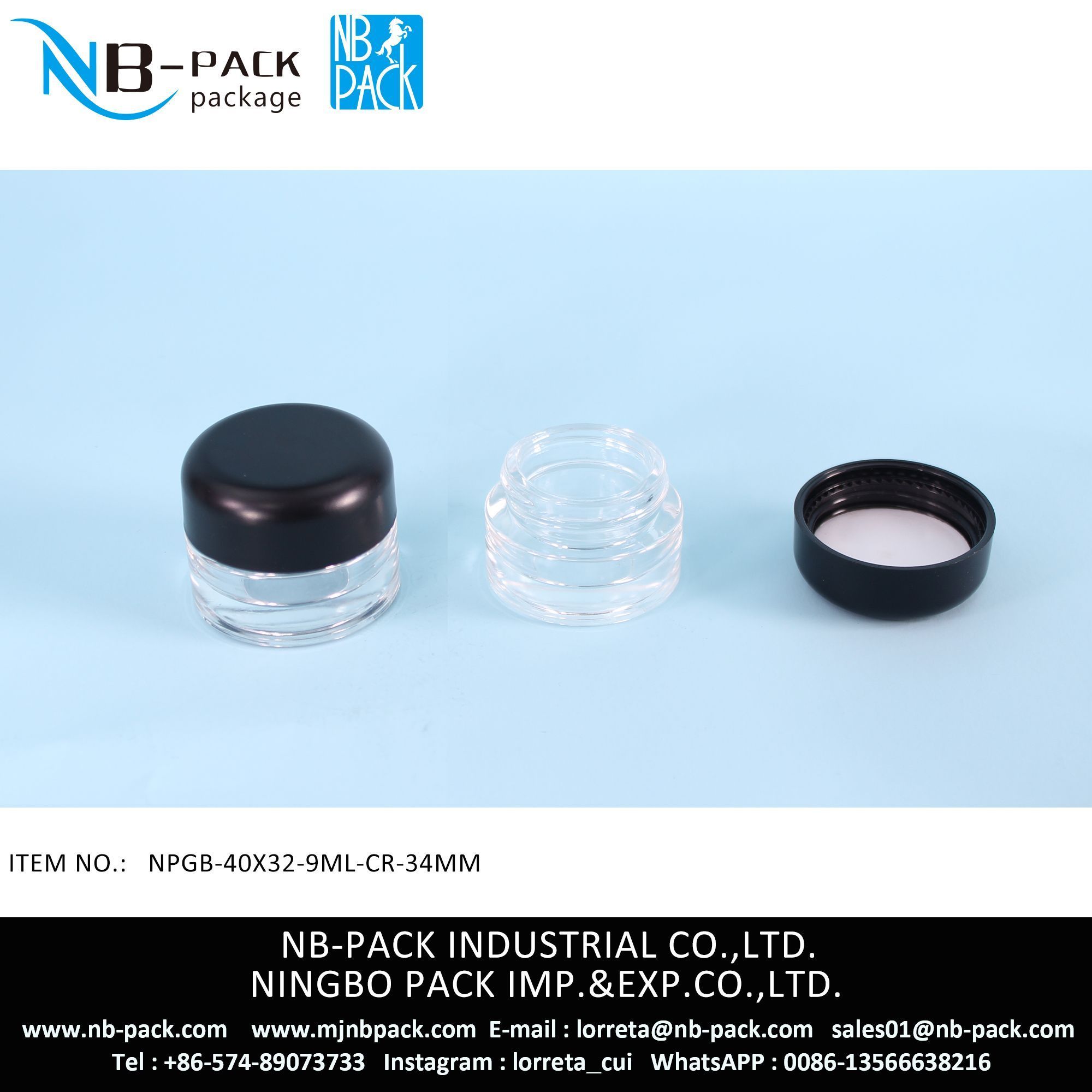 9ml Child Resistant Glass Concentrate jar