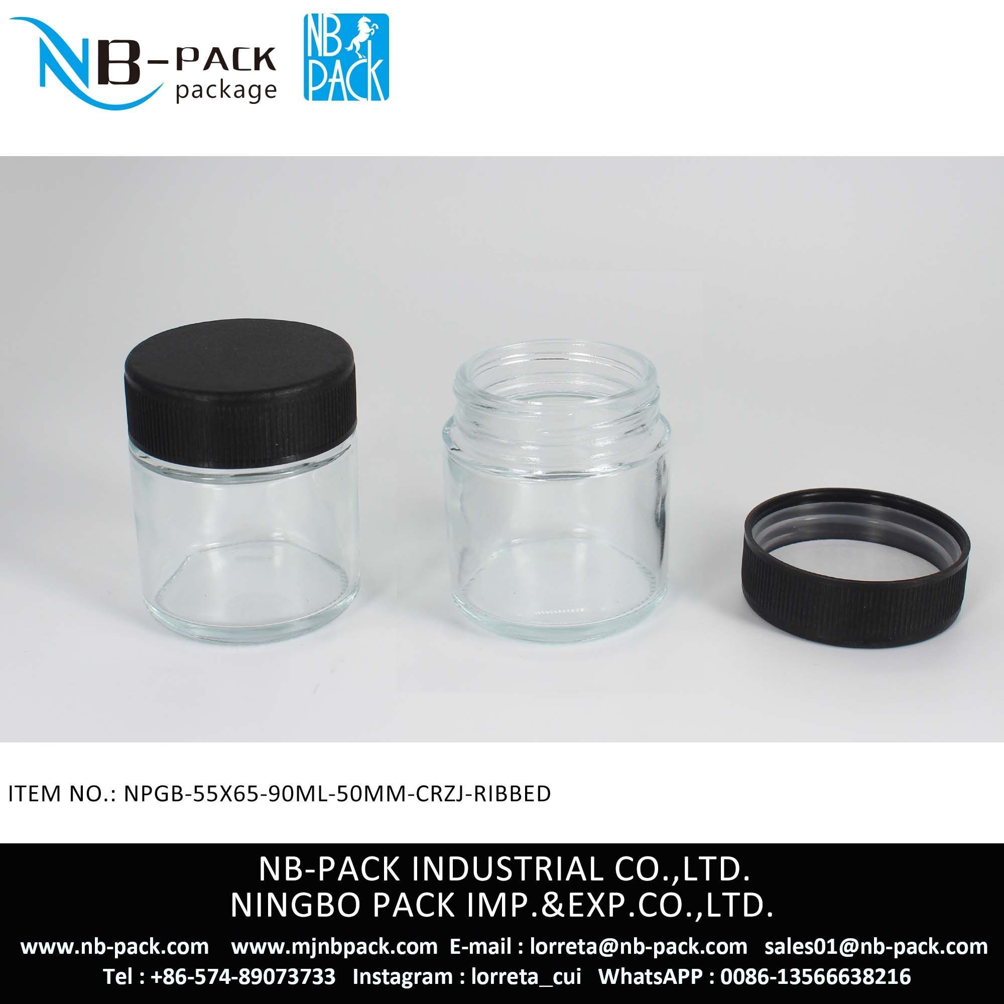 90ml Child Resistant Glass Jar