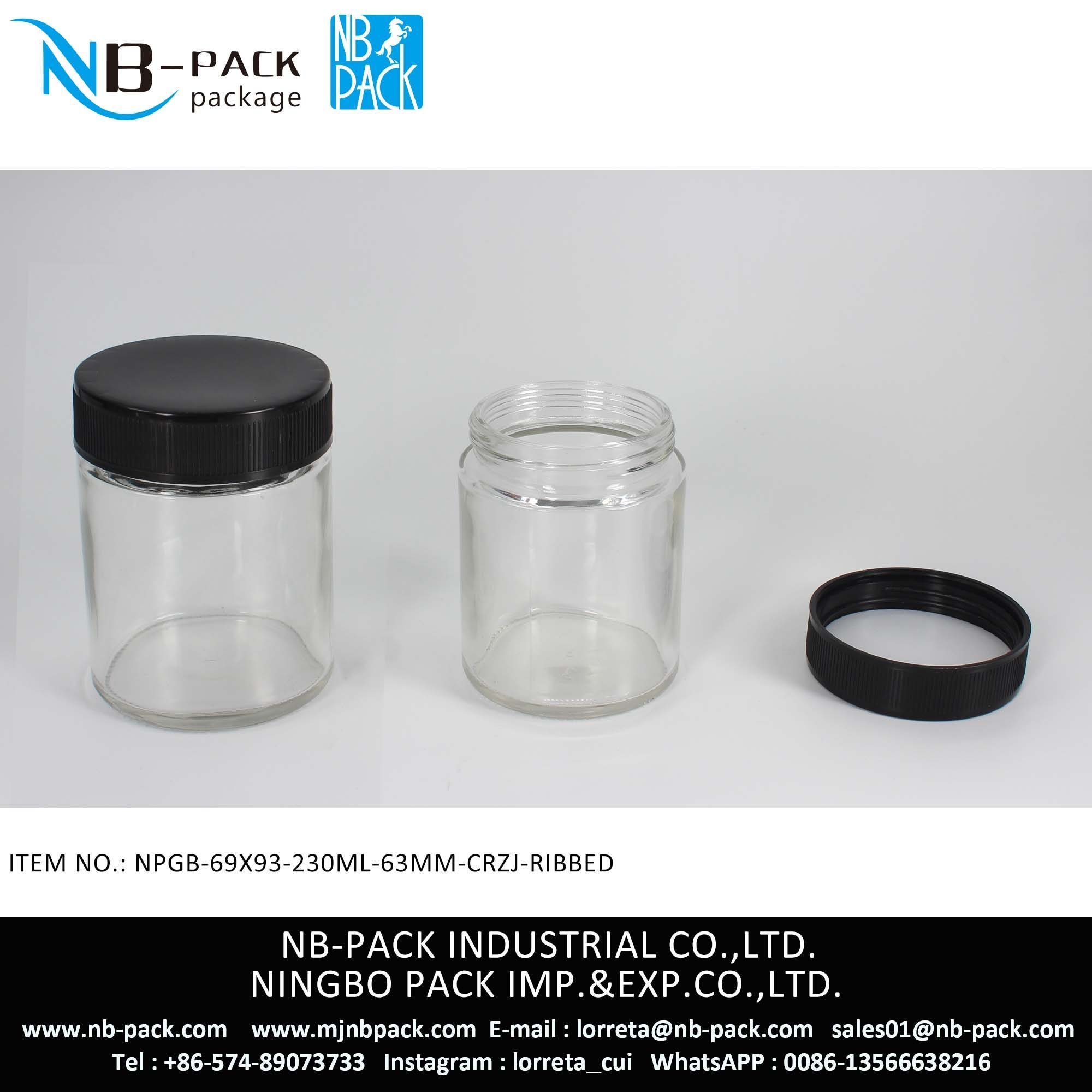 230ml Child Resistant Glass Jar