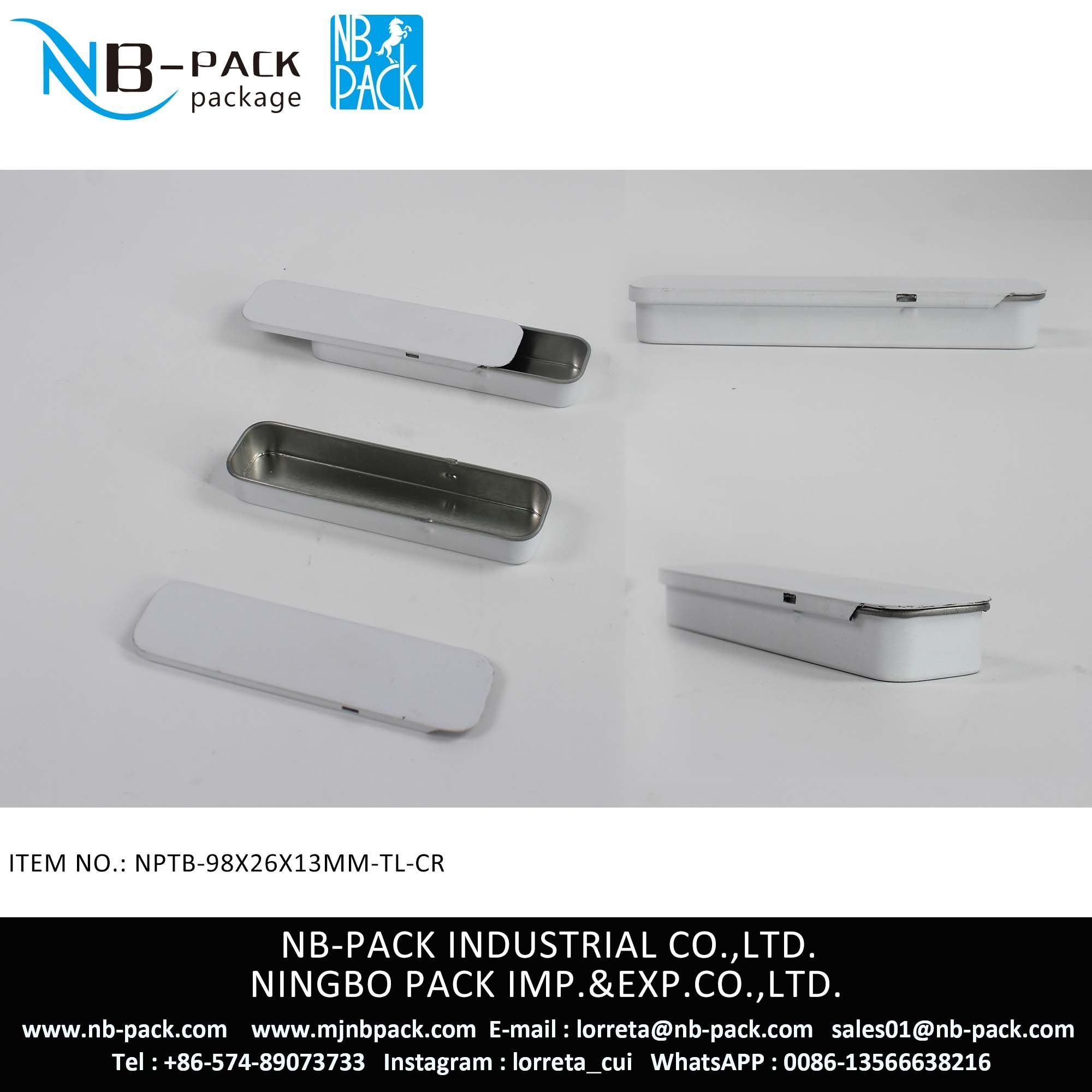 98mm Slide Cap Child Resistant Tin Box