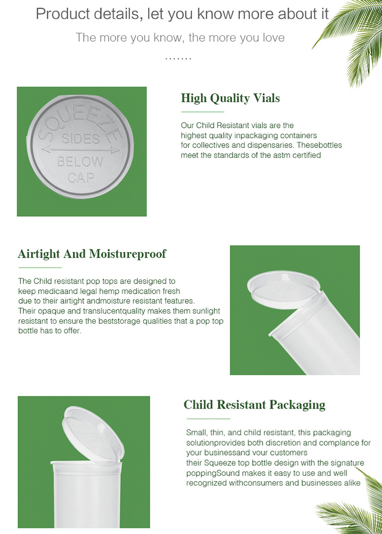 13DR POP TOP Plastic Vial